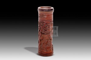 BT-002 竹雕 - 小香筒“松下作棋”