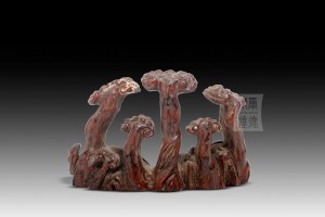 BS-015  靈芝圓雕竹筆架