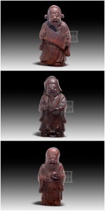 BF022-024 竹雕 - 福祿壽三星（B）