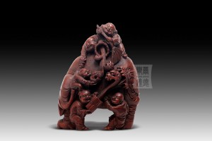 BF-041 竹雕 - 五童洗象