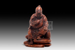 BF-052 竹雕 - 持魚老人