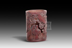 BH-005  竹雕筆筒 - “少年行”