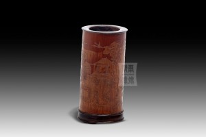 BH-016 竹雕筆筒 - “玉羽振飛”