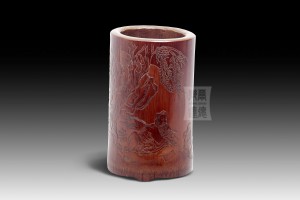 BH-026 竹雕筆筒 -  “因山作合”