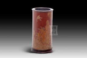 BH-031 竹雕筆筒 - “南海觀音”