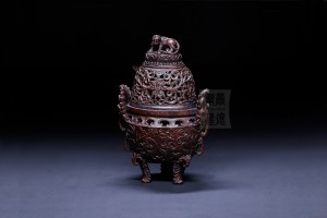 BT006 竹雕 - 螭龍頭蓋鼎