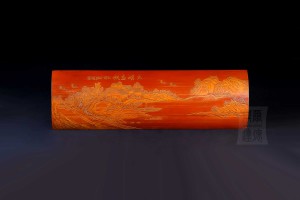 BS018 竹雕臂擱-“太湖春帆”