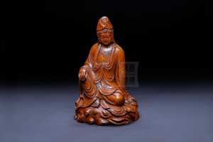 BF061 竹雕 - 坐觀音